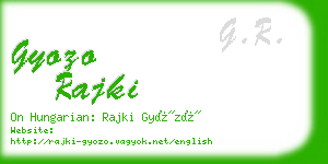 gyozo rajki business card